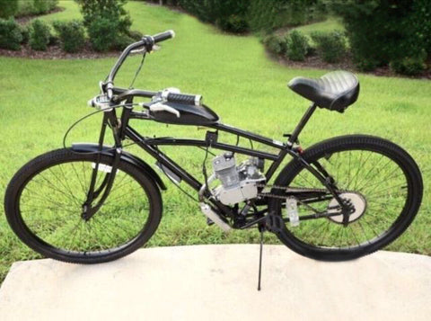 Silver Slant 66cc/80cc Motorized Bicycle - Gasbike.net