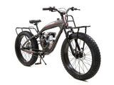 PHATMOTO™ ALL TERRAIN Fat Tire 2021 - 79cc Motorized Bicycle with Hilliard Clutch (Matte Graphite) - Gasbike.net