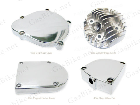 Chrome Kit # 1, 48cc, 4 Pieces - Gasbike.net