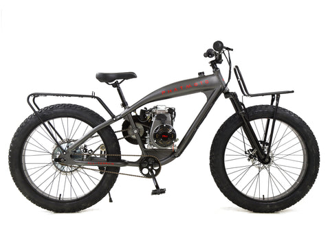 PHATMOTO™ ALL TERRAIN Fat Tire 2021 - 79cc Motorized Bicycle with Hilliard Clutch (Matte Graphite) - Gasbike.net