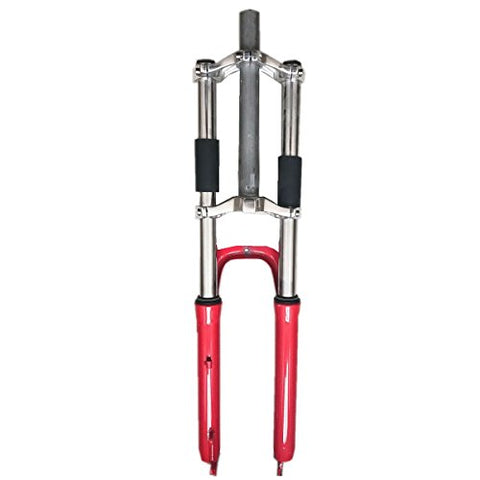 Bicycle Red fork 26" and 1 1/8" headset Combo - triple tree suspension fork w/double shoulder-gas motorized bike - Gasbike.net