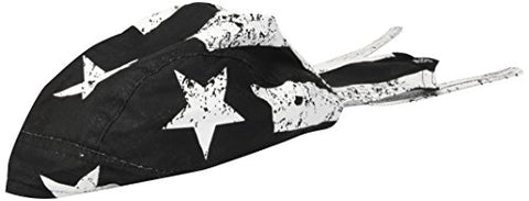 ZANheadgear 100% Cotton Road Hog Flydanna Bandanna, Wavy American Flag - Gasbike.net