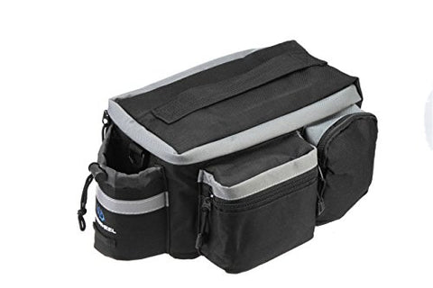 Runytek Bicycle Roswheel Rear Seat Trunk Bag Handbag Bag Pannier Black - Gasbike.net