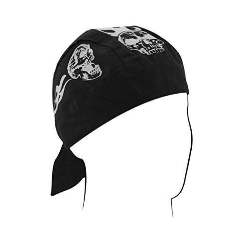 ZANheadgear 100% Cotton Road Hog Flydanna Bandanna, Wavy American Flag - Gasbike.net