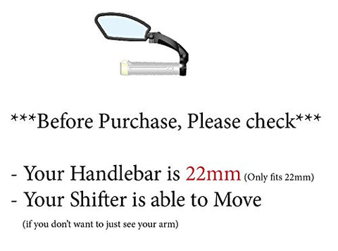 Hafny Handlebar Bike Mirror, Stainless Steel Lens,Safe Rearview Mirror, HF-MR080 - Gasbike.net