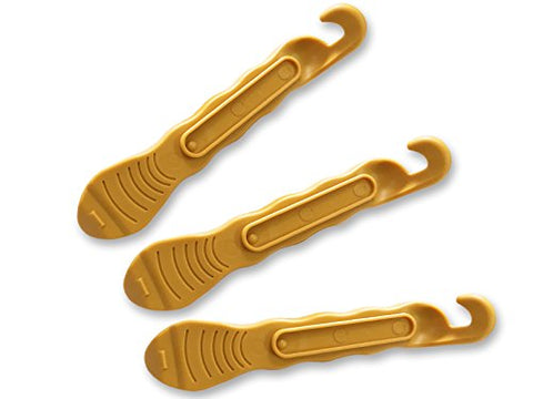 Bike Tire Lever - Premium Hardened Plastic Levers to Repair Bicycle Tube - Must Have Tool Kit for Road Bicyclist - Set of 3 - 5 Colors Available (Black / Silver / Gold / Pink / Red) - Gasbike.net