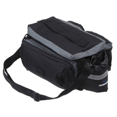 Runytek Bicycle Roswheel Rear Seat Trunk Bag Handbag Bag Pannier Black - Gasbike.net