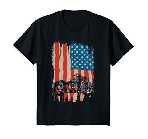 Grunge T Shirt Motorcycle American Flag Stars and Stripes - Gasbike.net