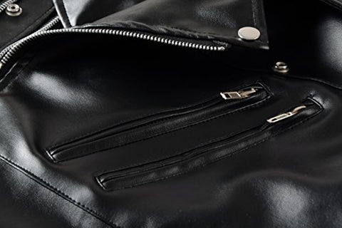 New Mens Causal Belted Design Slim Pu Leather Biker Zipper Jacket Coat - Gasbike.net