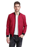 YIDI Men's Casual Classic Slim Bike Motorcycle Coat Outwear Long Sleeve waterproof Bomber Jacket - Gasbike.net