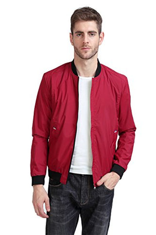 YIDI Men's Casual Classic Slim Bike Motorcycle Coat Outwear Long Sleeve waterproof Bomber Jacket - Gasbike.net