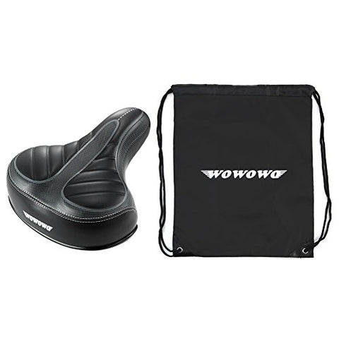 WOWOWO Bicycle Suspension Cruiser Saddle, Cruiser Gel Wide Comfort Soft Foam Bike Seat - Gasbike.net