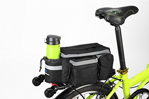 Runytek Bicycle Roswheel Rear Seat Trunk Bag Handbag Bag Pannier Black - Gasbike.net