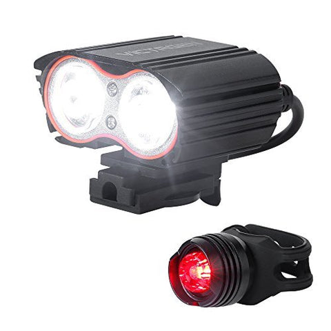 Victagen Bike Front Light,Super Bright Waterproof Bicycle Headlight,USB Rechargeable 2400 Lumens Road Bike Headlamp With Tail Light,Easy To Install LED Flashlight for Cycling,Commuting,Riding - Gasbike.net
