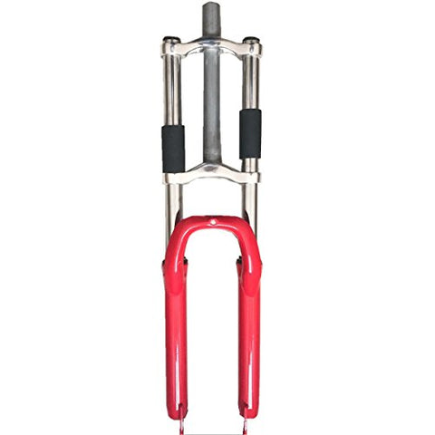 Bicycle Red fork 26" and 1 1/8" headset Combo - triple tree suspension fork w/double shoulder-gas motorized bike - Gasbike.net