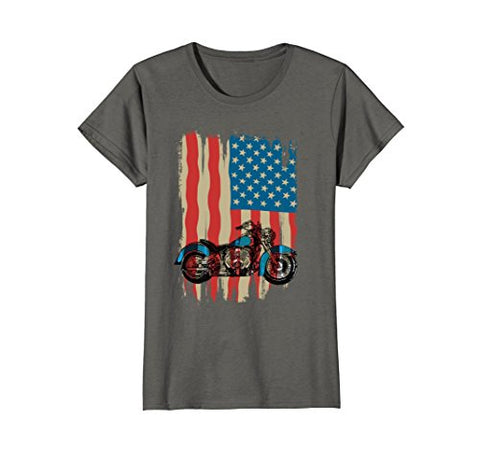 Grunge T Shirt Motorcycle American Flag Stars and Stripes - Gasbike.net