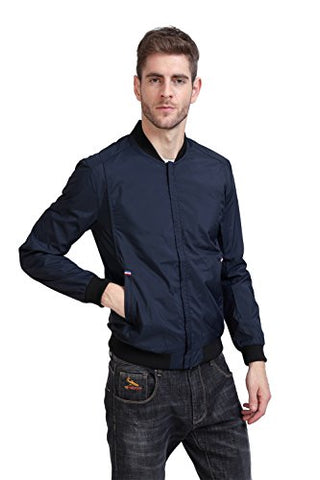 YIDI Men's Casual Classic Slim Bike Motorcycle Coat Outwear Long Sleeve waterproof Bomber Jacket - Gasbike.net