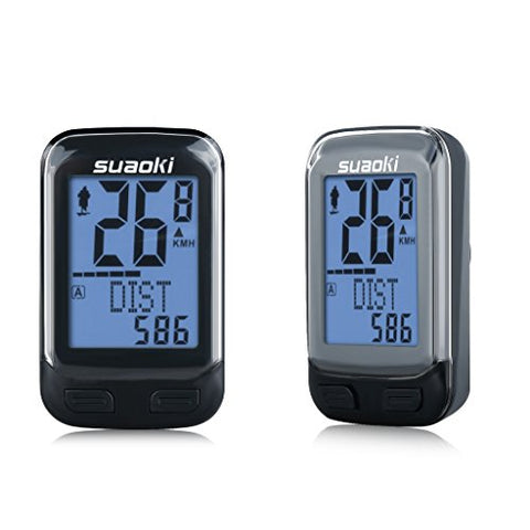 Suaoki Wireless 2.4GHz Transmission Bike Cycling Computer with Cadence Sensor Bicycle Speedometer Odometer Track Calories User A/B Backlight Water Resistant etc 22 Function - Gasbike.net