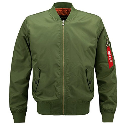 HANQIU Mens Outdoor Lightweight Army Military Flight Bomber Jackets Windbreaker - Gasbike.net