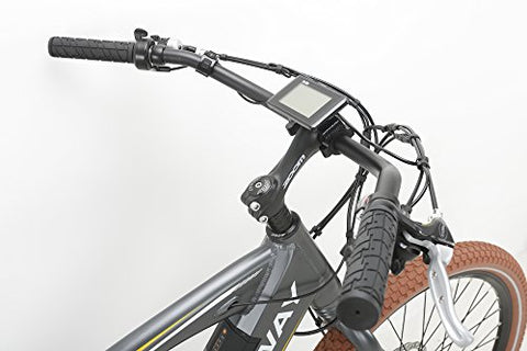 Onway 26" 7 Speed Powers Assist Electric Bicycle Lithium Battery Motorized Ebike, 500w Powerful Bike Rear Motor, Hidden Lithium Battery, LED bike Light, Brown Tire for Beach Snow Riding - Gasbike.net