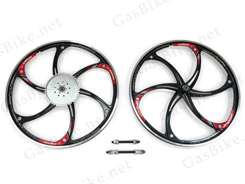 Aluminum Wheels with 44T Sprocket (Black) (HY-27) 80CC Gas Motorized Bicycle - Gasbike.net