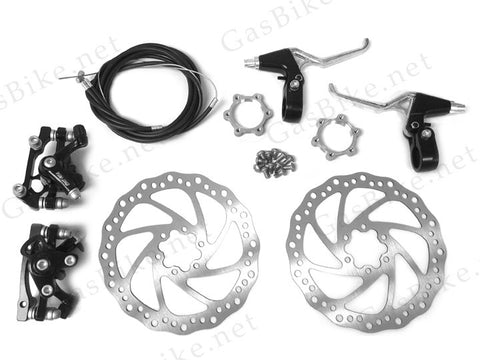 Front and Back Disc Brake Kit - 180mm - Gasbike.net