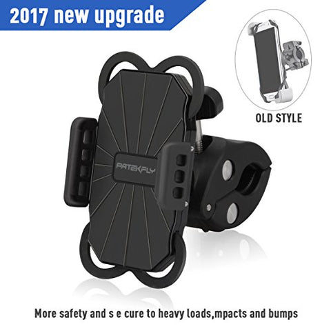 Bike & Motorcycle Cell Phone Mount - Patekfly Bike Mount For iPhone 7 (5, 6s 6Plus, 7Plus,8,8Plus), Samsung Galaxy or any Smartphone & GPS - Universal Mountain & Road Bicycle Handlebar Cradle Holder. - Gasbike.net