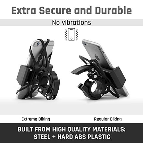 Widras New Bike Mount and Motorcycle Cell Phone Holder 2nd Generation For iPhone X 8 7 7s 6 6s 5 5s Plus Samsung Galaxy S5 S6 S7 S8 Note or any Smartphone GPS Mountain Road Bicycle Handlebar Cradle - Gasbike.net