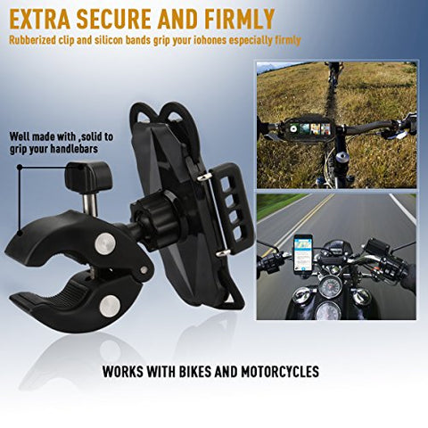 Bike & Motorcycle Cell Phone Mount - Patekfly Bike Mount For iPhone 7 (5, 6s 6Plus, 7Plus,8,8Plus), Samsung Galaxy or any Smartphone & GPS - Universal Mountain & Road Bicycle Handlebar Cradle Holder. - Gasbike.net