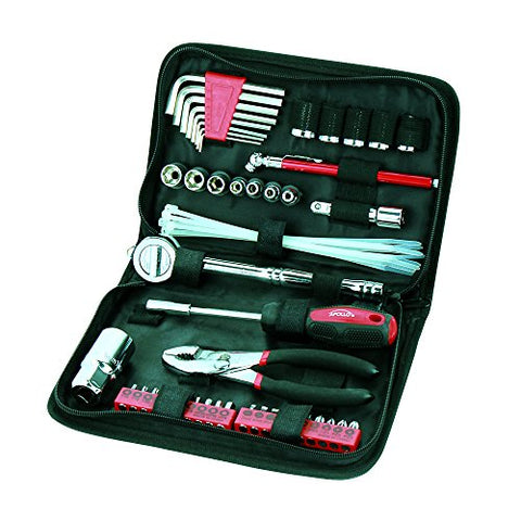 Apollo Tools DT9774 SAE Auto Tool Kit with Zippered Case, 56-Piece - Gasbike.net