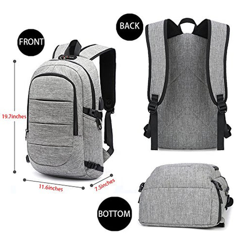 C-space Business waterproof Resistant Polyester Laptop Backpack with USB Charging Port and Lock &Headphone interface for College Student Work Men & Women,Fits Under 15.6-Inch Laptop Notebook - Gasbike.net