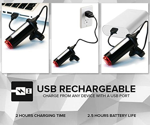 Bike Light ThorFire Ultra Bright Bike Taillight USB Rechargeable Bicycle Tail Light 7 Modes High Intensity Rear Bike Light Fits On Any Road Bike & Helmet, Easy To Install for Cycling Safety Flashlight - Gasbike.net