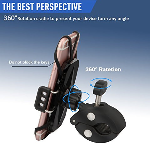 Bike & Motorcycle Cell Phone Mount - Patekfly Bike Mount For iPhone 7 (5, 6s 6Plus, 7Plus,8,8Plus), Samsung Galaxy or any Smartphone & GPS - Universal Mountain & Road Bicycle Handlebar Cradle Holder. - Gasbike.net