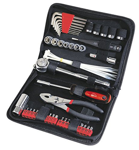Apollo Tools DT9774 SAE Auto Tool Kit with Zippered Case, 56-Piece - Gasbike.net