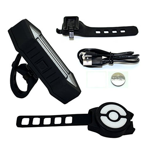 Bike Taillight 100 Lumens LED Taillight USB Rechargeable with Wireless Remote Turn signals Laser Beams for Moutain Bike BMX Bike Road Bicycle and Hybrid Bike - Gasbike.net