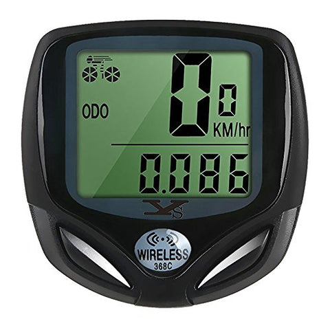 Bicycle Speedometer and Odometer Wireless Waterproof Cycle Bike Computer with LCD Display & Multi-Functions by YS - Gasbike.net