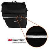 BV Bike Bag Bicycle Panniers with Adjustable Hooks, Carrying Handle, 3M Reflective Trim and Large Pockets - Gasbike.net