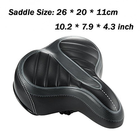 WOWOWO Bicycle Suspension Cruiser Saddle, Cruiser Gel Wide Comfort Soft Foam Bike Seat - Gasbike.net