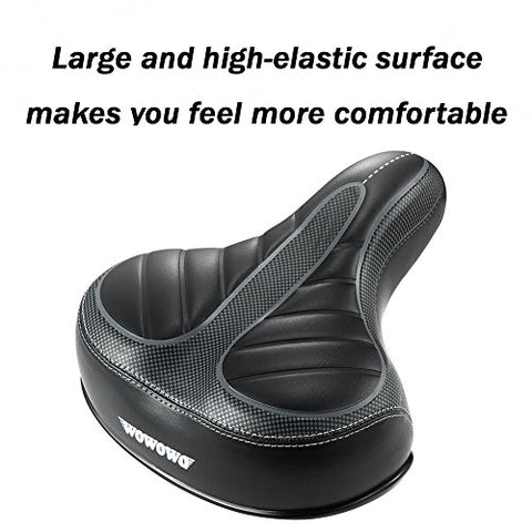 WOWOWO Bicycle Suspension Cruiser Saddle, Cruiser Gel Wide Comfort Soft Foam Bike Seat - Gasbike.net