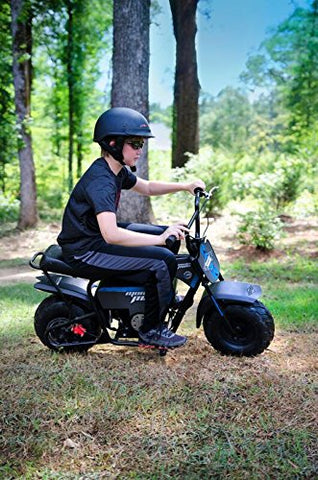 Monster Moto Classic 1000 Watt Electric Mini Bike - MM-E1000-BB - Black/Blue - Gasbike.net