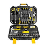 DEKOPRO 128 Pieces Tool Set--General Household Hand Tool Kit, Auto Repair Tool Set, with Plastic Toolbox Storage Case (128PCS) - Gasbike.net