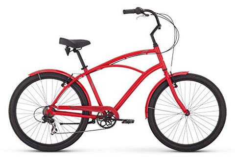 Raleigh Bikes Retroglide 7 Men’s Cruiser Bike, 26”/One Size, Red - Gasbike.net