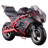 Pocket Bike Mini Motorcycle 4 Stroke Gas Power (RED) - Gasbike.net