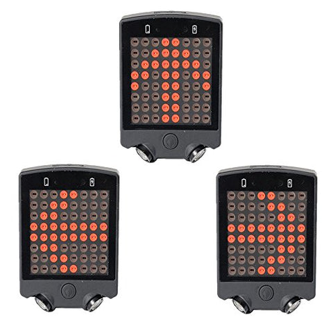 Leadbike Bicycle Turn Signal Lights 64 LED USB Rechargeable Rear Tail Light Waterproof Wireless Remote Bike Safety Warning Light With Laser - Gasbike.net