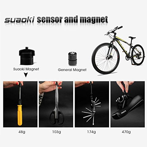 Suaoki Wireless Bike Computer Bicycle Speedometer Bike Odometer with LCD Backlight, 5 Language Displays, Auto Power On/Off Systems, Multi Function for Cycling - Gasbike.net