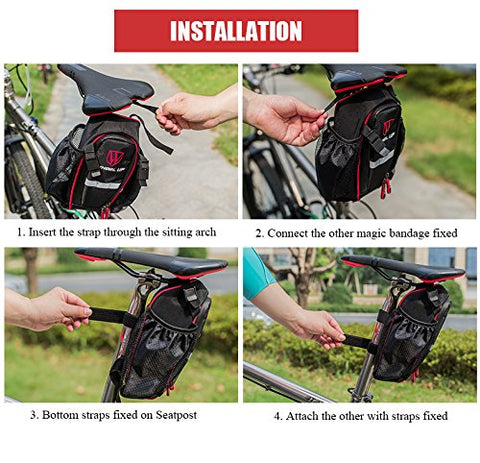 Bike Bag, ThorFire Bicycle Strap-on Saddle Bag Bike Seat Tail Bag Splashproof Pack Pouch Tool Kit for Road Bicycle Mountain Bikes MTB BMX Cycling - Gasbike.net