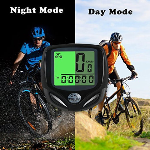 Bicycle Speedometer and Odometer Wireless Waterproof Cycle Bike Computer with LCD Display & Multi-Functions by YS - Gasbike.net