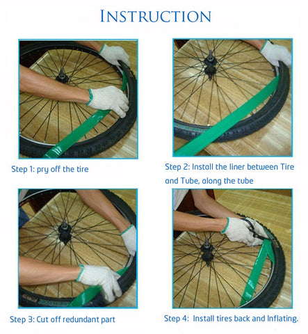 Mountain Bike Tire Liner, Bicycle Tire Protector Compatible with 24" 26" 29" - Gasbike.net