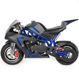 XtremepowerUS 40CC 4-Stroke Gas Power Mini Pocket Motorcycle Ride-on, Blue/Black, EPA Certificated - Gasbike.net