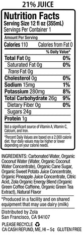 Zola Organic Hydrating Energy Drink, Dragon Fruit, 12 Ounce (Pack of 12) - Gasbike.net